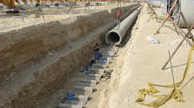 RC pipe bedding at EPC2 area 1